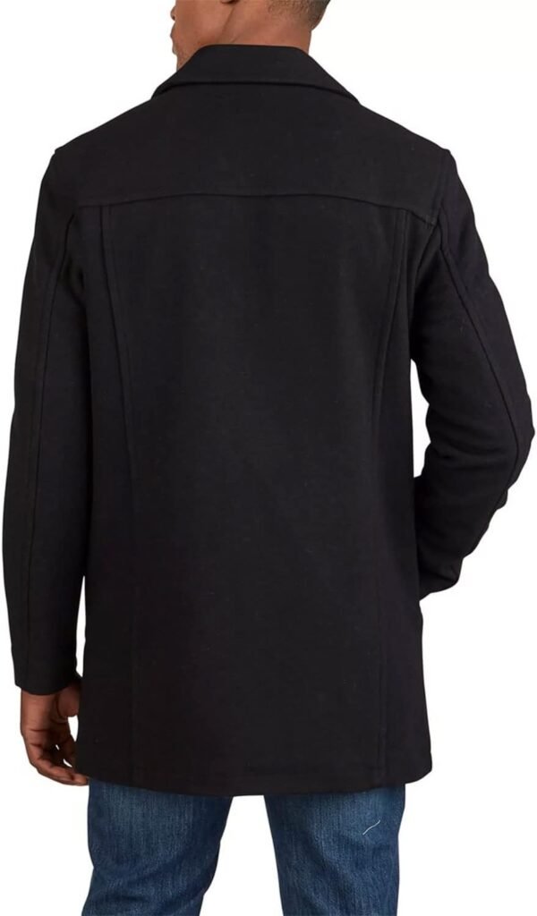 Men's Button Up Wool Plush Car Coat