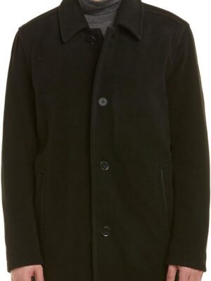 Men's Button Up Wool Plush Car Coat