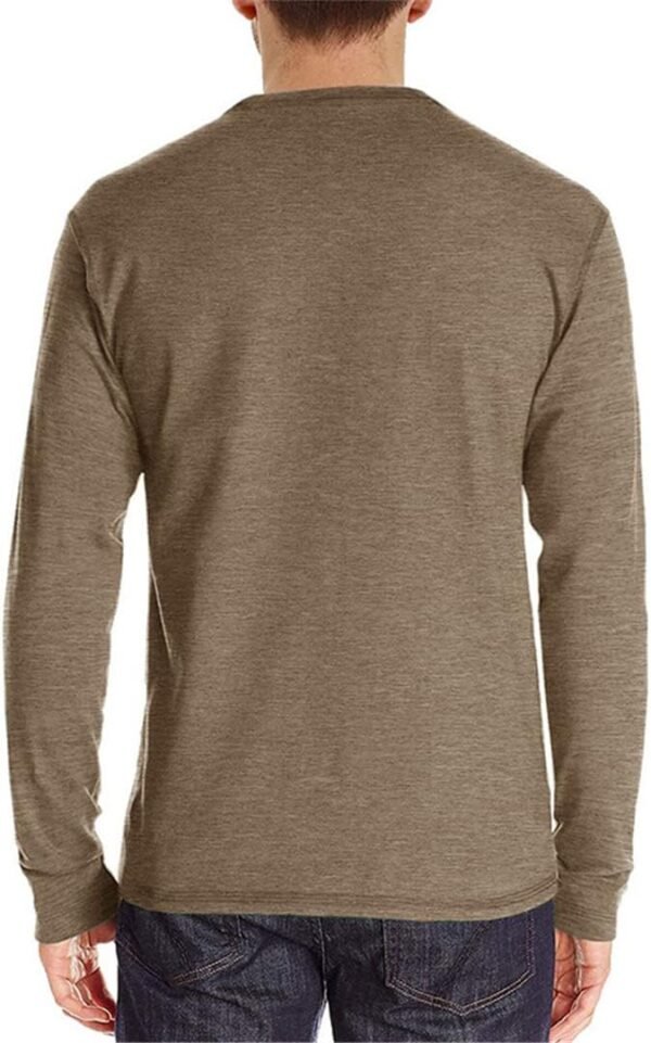 Autumn Winter Cotton Men's T-Shirt Loose Casual Solid Color Men's Bottoming Shirt Men's Top