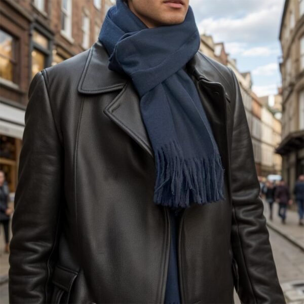 Wool Scarf for Men Winter Mens Scarf Cosy Scarves with Gift Box Classic Plain Warm Soft Lightweight Feel
