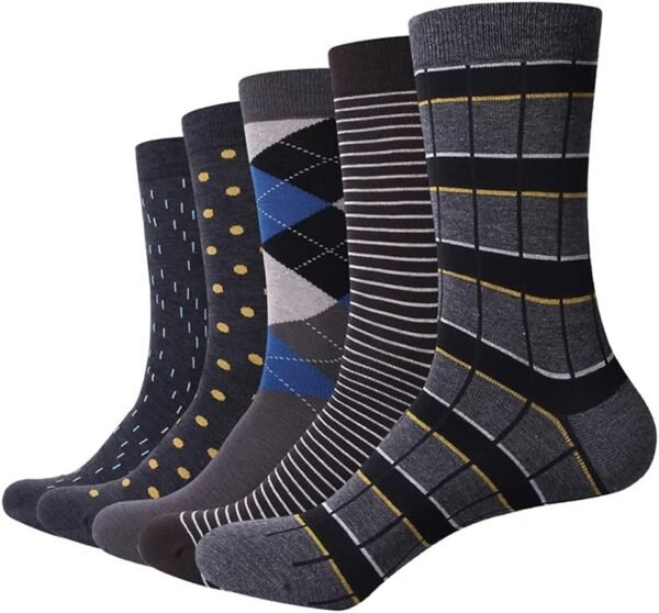 Men Business Cotton Plaid Socks Cool Casual Dress Socks Wedding gift Socks