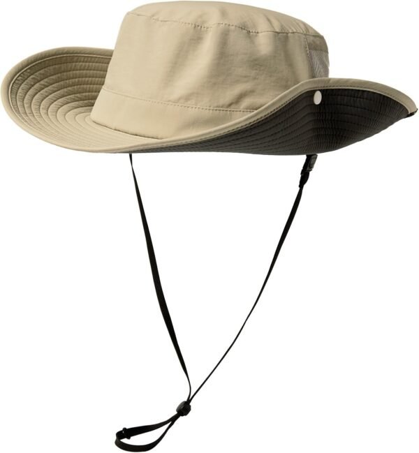 Waterproof Wide Brim Bucket Sun Hat for Summer Fishing Hiking w/Detachable Strap & Vented Mesh