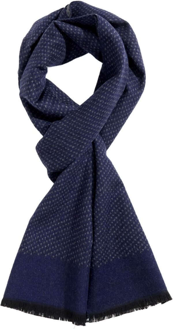 Men's Winter Warm Scarf Premium Cashmere Feel, Luxuriously Soft Long Plaid Pattern