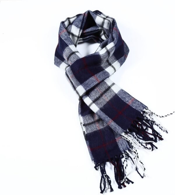 Softer than Cashmere Wool Touch Tassel Ends Plaid Check Solid Scarf