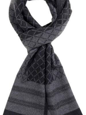Men's Winter Warm Scarf Premium Cashmere Feel, Luxuriously Soft Long Plaid Pattern