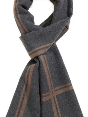Men's Winter Warm Scarf Premium Cashmere Feel, Luxuriously Soft Long Plaid Pattern