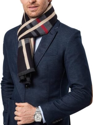 Men's Fashion Scarves for Winter Cashmere Feel Scarf for Men 70.8 * 11.8 IN