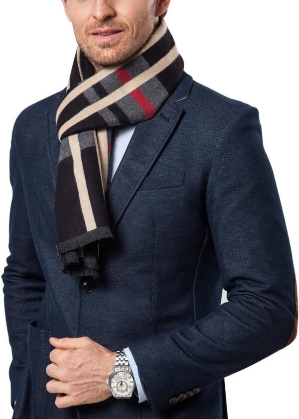Men's Fashion Scarves for Winter Cashmere Feel Scarf for Men 70.8 * 11.8 IN