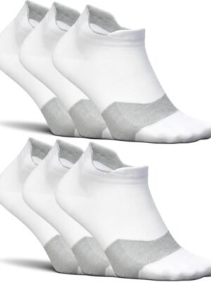 Ultra Light Cushion Ankle Socks - Sport Sock with Targeted Compression - (6 Pair)
