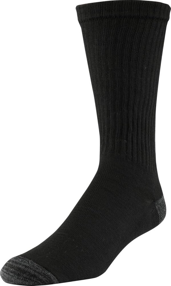 Men's Polyester Half Cushion Crew Socks (12 Pairs)