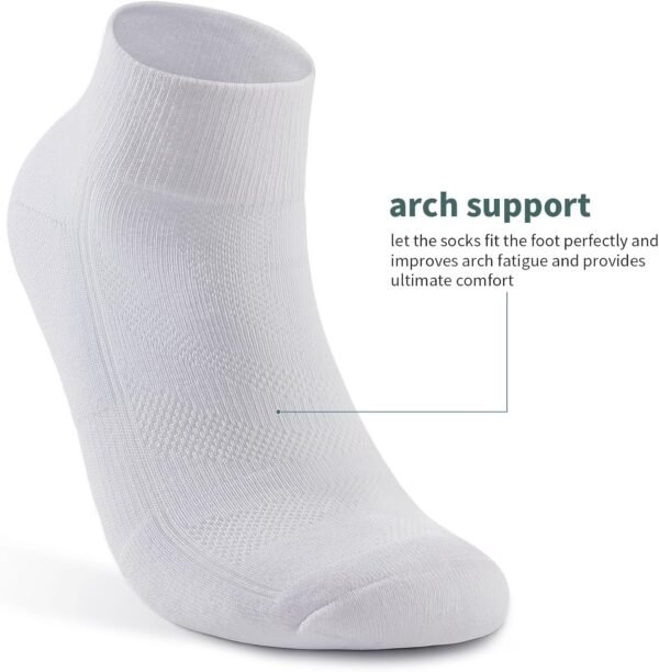 6 Pack Ankle Socks with Cushion, Athletic Running Sports Socks Anti-Blister Cotton Socks for Men and Women