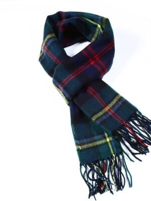 Softer than Cashmere Wool Touch Tassel Ends Plaid Check Solid Scarf
