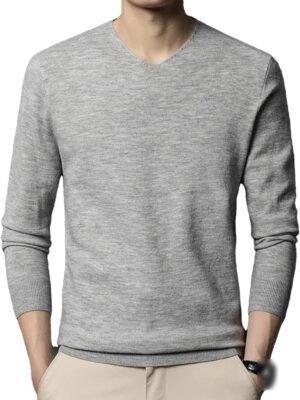 Autumn Winter Mens Mock Neck Cashmere Sweater Bottoming Shirt Solid Color Warm Casual Wool Knitting Sweaters