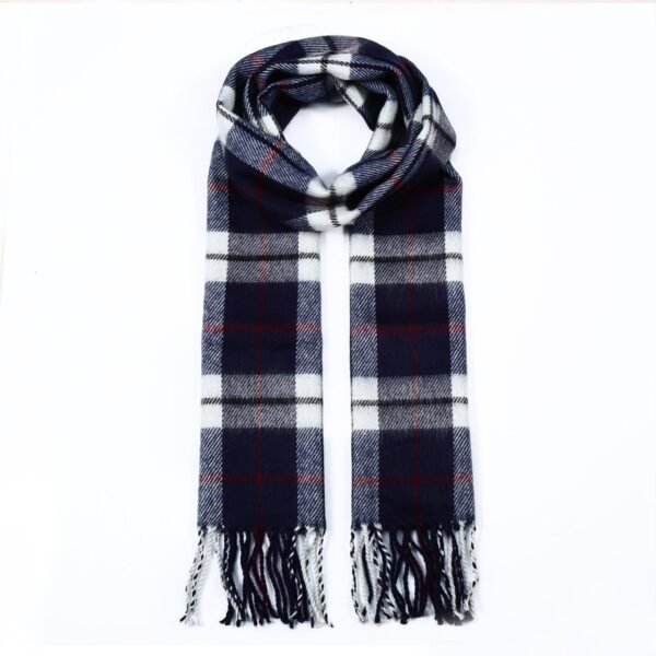 Softer than Cashmere Wool Touch Tassel Ends Plaid Check Solid Scarf