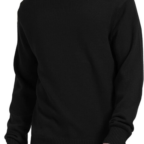 Men's Turtleneck Sweaters Wool Blend Mid-Weight Highneck Pullover Sweaters