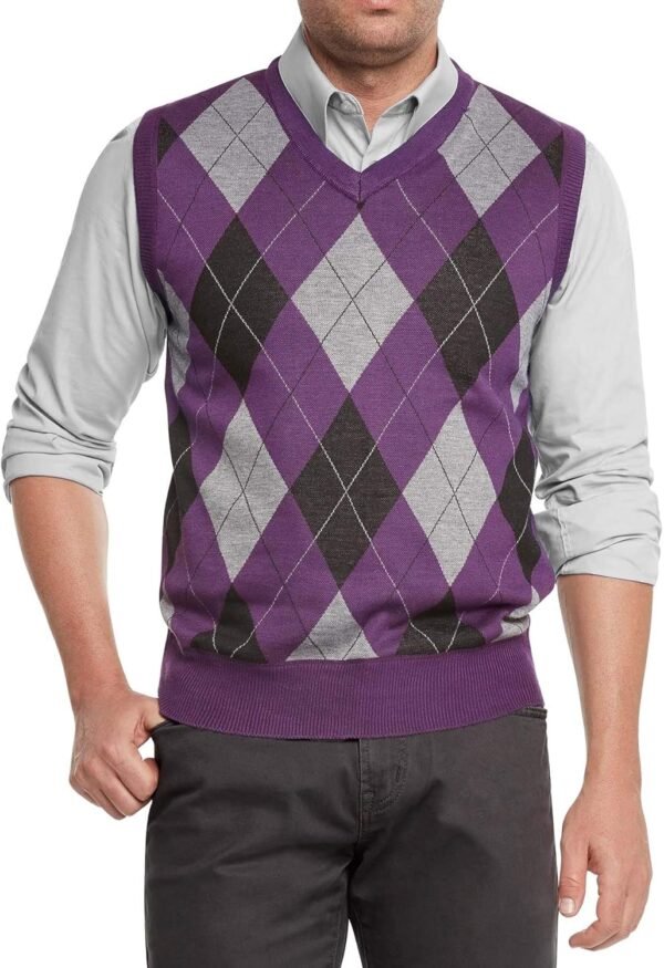 Men's Argyle V-Neck Sweater Vest