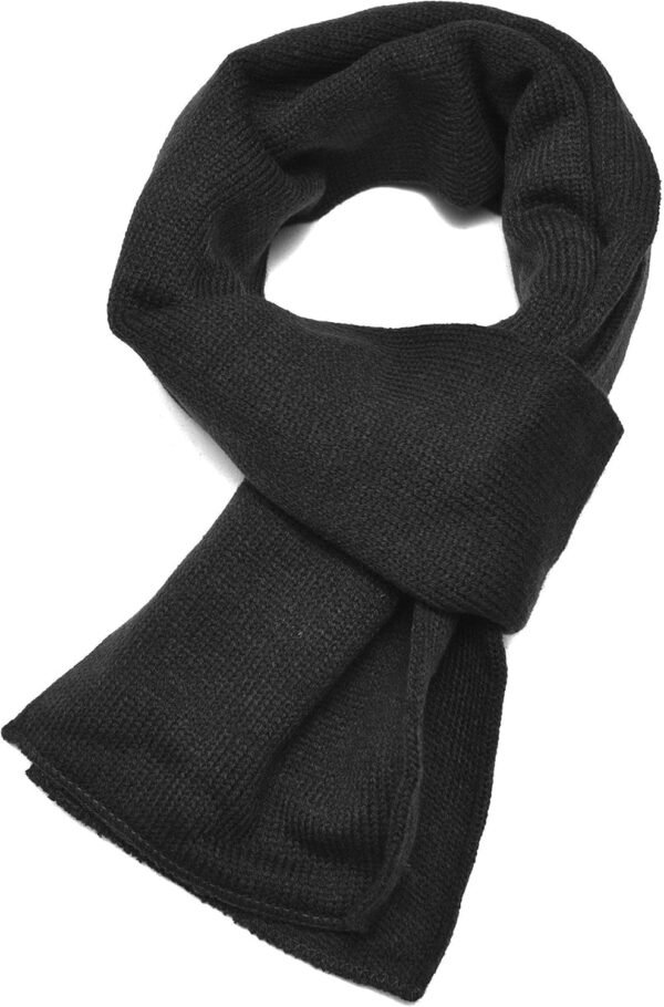 Men Classic Knit Winter Scarf Warm Double layer