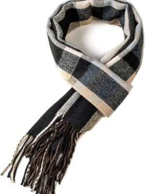 Mens Plaid Scarf Softer Than Cashmere Scarves Winter Shawl