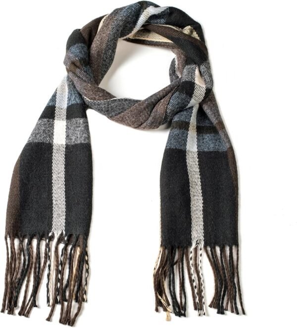 Mens Plaid Scarf Softer Than Cashmere Scarves Winter Shawl