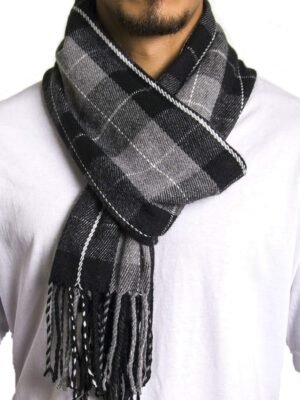 Mens Plaid Scarf Softer Than Cashmere Scarves Winter Shawl