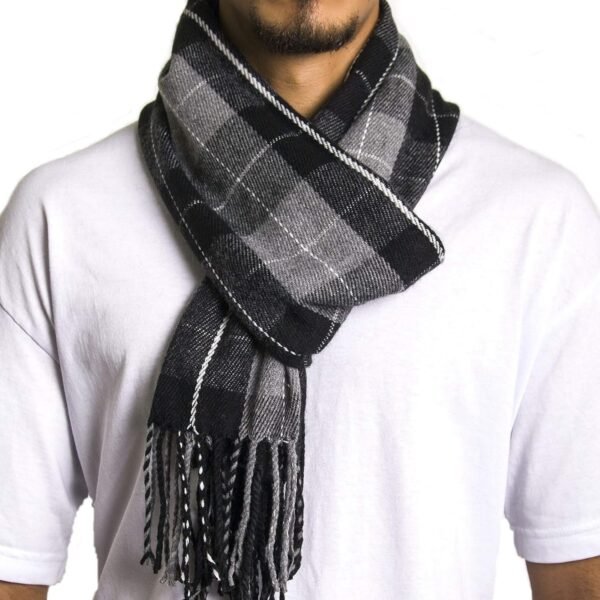 Mens Plaid Scarf Softer Than Cashmere Scarves Winter Shawl