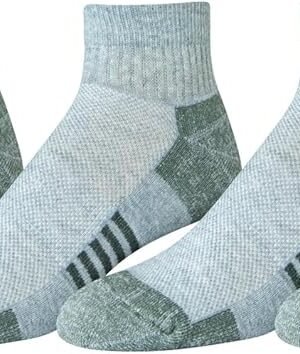 Cotton Ankle Socks - Breathable, Cushioned, Comfortable & Durable, 6 Pairs