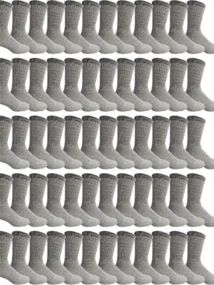 60 Pair Pack Bulk Merino Wool Thermal Boot Socks, Cold Resistant Camping Socks